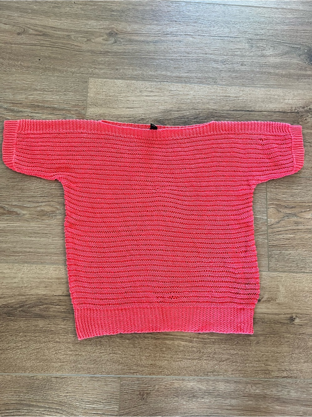 Ralph Lauren Off-Shoulder Knit Sweater in Coral